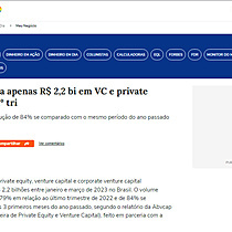 Brasil capta apenas R$ 2,2 bi em VC e private equity no 1 tri